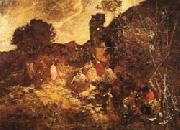 Adolphe-Joseph Monticelli Mrseilles oil painting on canvas